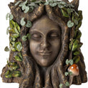 Enchanted Gaia Spirit Planter, 6" Floral Forest Goddess Tree Ent Sculpture