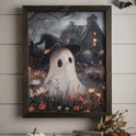 The Ghost's Secret Garden Halloween Wood Framed Wall Art, 11.75" X 9.5"