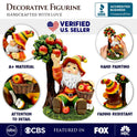 Johnny Apple Gnome Garden Statue, 8.5" Orchid Picker Whimsical Dwarf Figurine