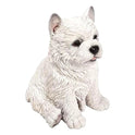 Adorable Highland Terrier, Westie Puppy Dog Collectible Resin Figurine, 6.5 inch