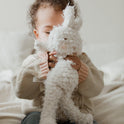 Bunnies By The Bay Cream Shaggy Hoppy Bunny, 12" Stuffed Plush Rabbit