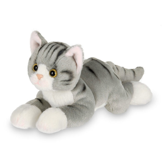 Lil' Socks Gray Tabby Cat Plush 8" Kitten by Bearington Collection