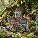 Gnome Home Light-Up Resin Cobblestone Castle Fairy Garden Welcome House