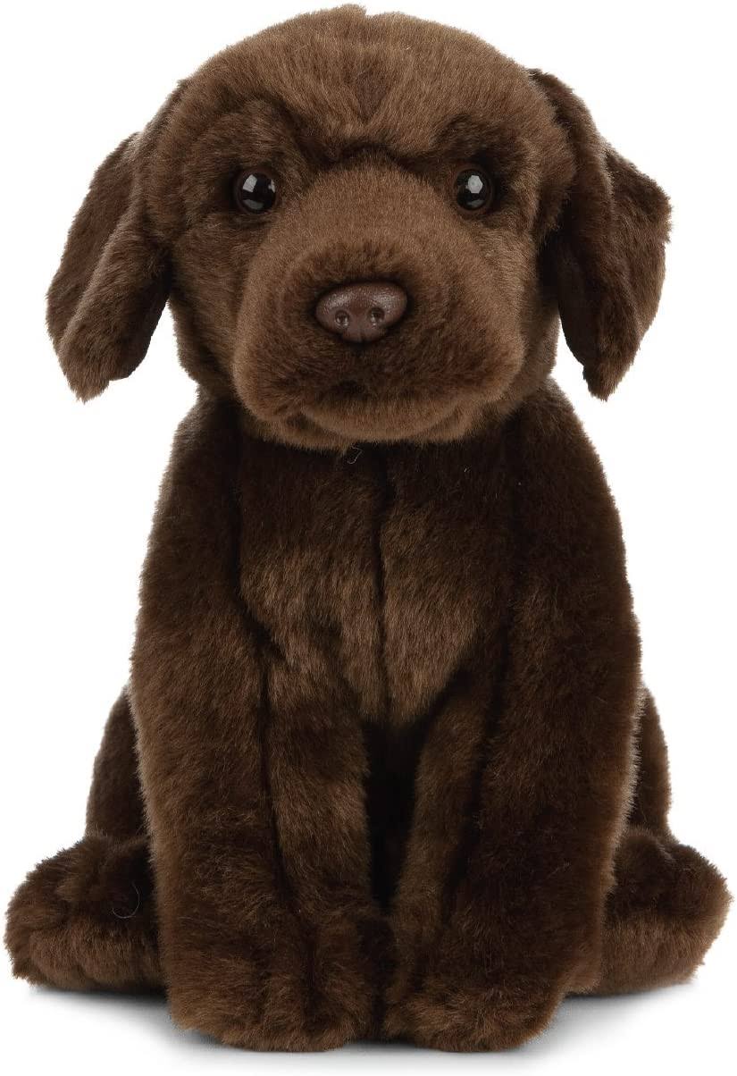Living Nature Chocolate Labrador Plush, 8" Dog, Eco-Friendly