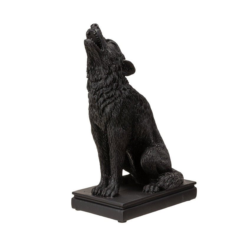 Ululanoctis Gothic Decor Dark Academia Cold Cast Resin Wolf Candle Holder