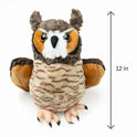 Great Horned Owl Realistic Plush, 12" Stuffed Animal, Wild Republic Cuddlekins