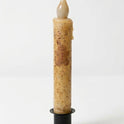 Gingerbread CInnamon/Clove Dusted 7" Led Timer Taper Candle and Black Holder Set