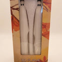 Set of 2 Wax Ghost LED 10" Candles w Built-In Timer – 3D Flame Halloween Decor