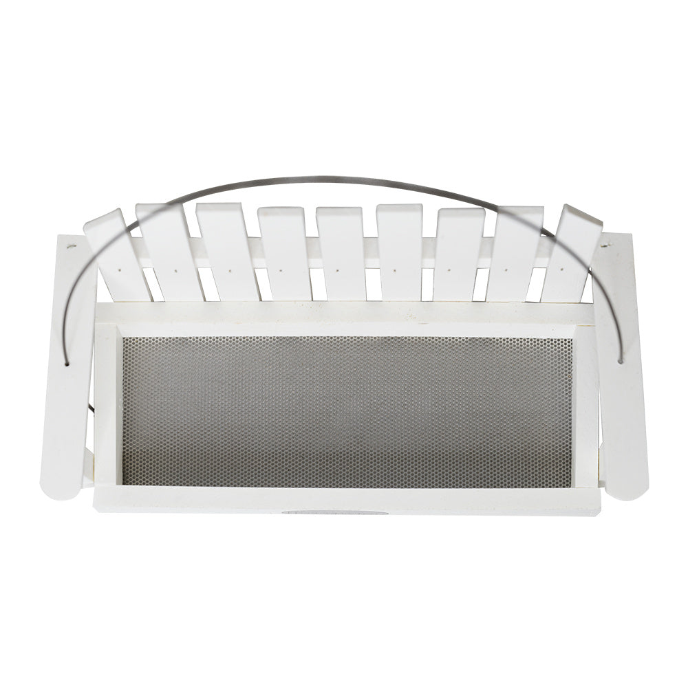 Amish Made Recycled Plastic Swing Bird Seed Feeder in White
