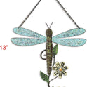 Dragonfly and Daisies, 13" Birdfeeder by Sunset Vista Designs