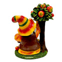 Johnny Apple Gnome Garden Statue, 8.5" Orchid Picker Whimsical Dwarf Figurine