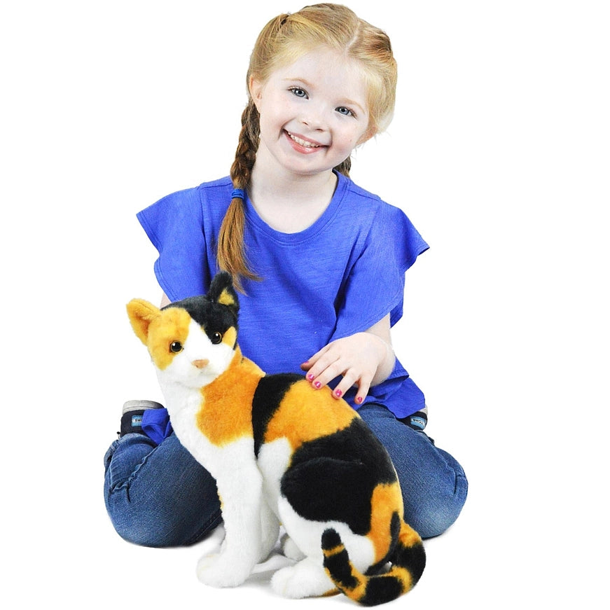 Catalina the Calico Cat Plush 14" Kitty Stuffed Animal Toy