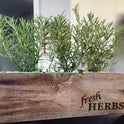 Handmade Reclaimed Wood Rustic Herb Planter, 14" Trough Planting Box