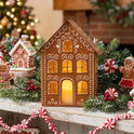 Gingerbread House Large 12" Metal Luminary - Christmas Village Holiday Decor