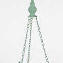 Cottage Garden Hanging Bird Bath Feeder Metal Leaf & Songbird Verdigris Finish
