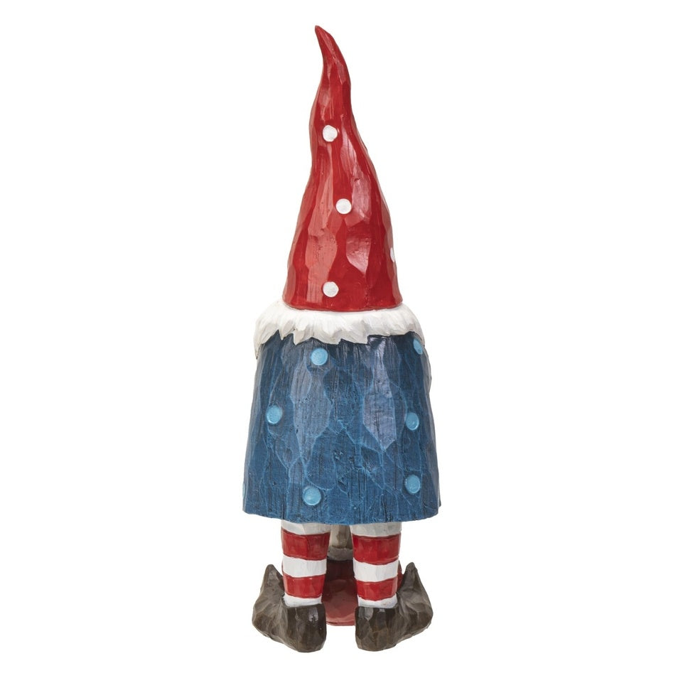 Fairy Garden Resin Garden Gnome with Toadstool Mushroom Figurine 9.84" Tall