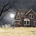 Hallow's Eve by Billy Jacobs Framed Canvas Halloween Wall Art, 12" X 16"
