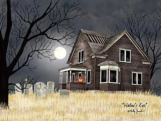 Hallow's Eve by Billy Jacobs Framed Canvas Halloween Wall Art, 12" X 16"