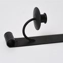 Hand-Forged Primitive Black Iron Wall Sconce Taper Candle Holder, 13.75"