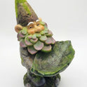 The Succulent Beard Resin Bird Feeder Gnome, 13.4" Weather-Resistant Seed Feeder