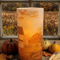Billy Jacobs "Remember When" 8" Flameless LED Timer Pillar Candle, Fall Decor