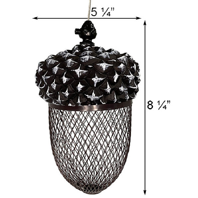 Sterling Acorn Peanut Mesh Hanging Decorative Bird Seed Feeder