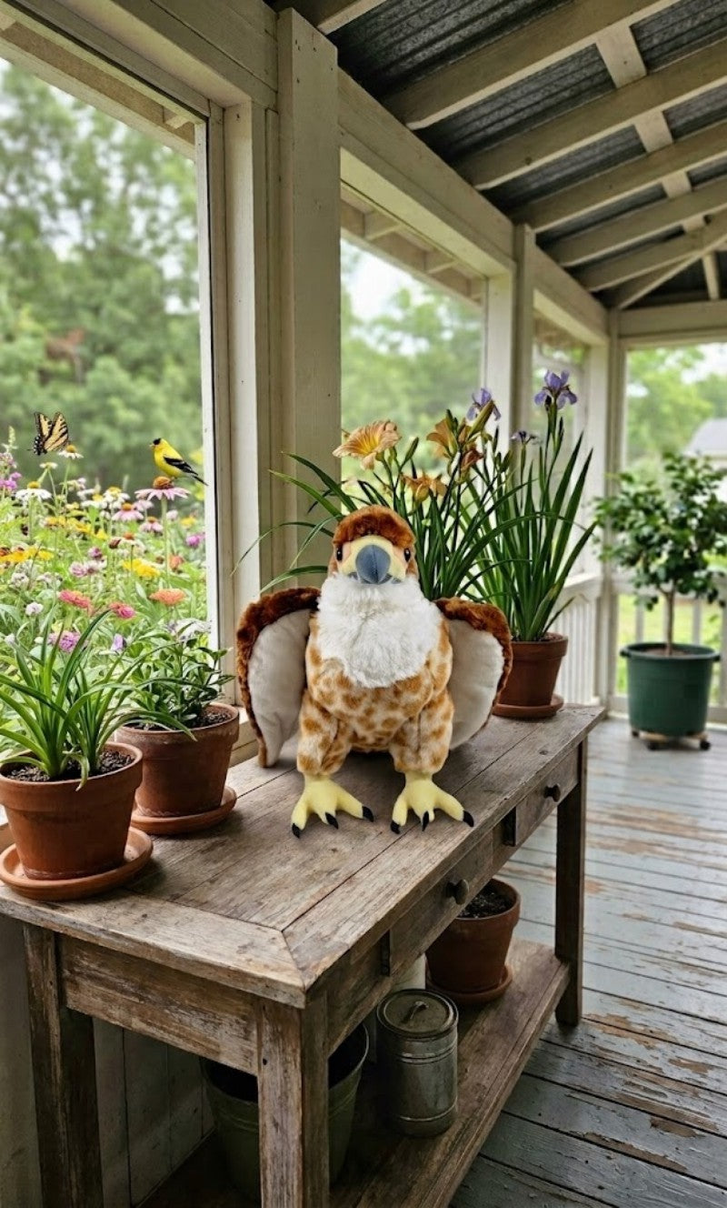 Red Tailed Hawk 12" Stuffed Animal, Cuddlekins Bird, Wild Repbulic