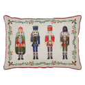 Classic Traditional Nutcracker Cream Christmas Holiday Throw Pillow 14" x20"