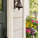 Cast Iron Bird Bell Doorbell with Long Chain – Rustic Country Garden Decor