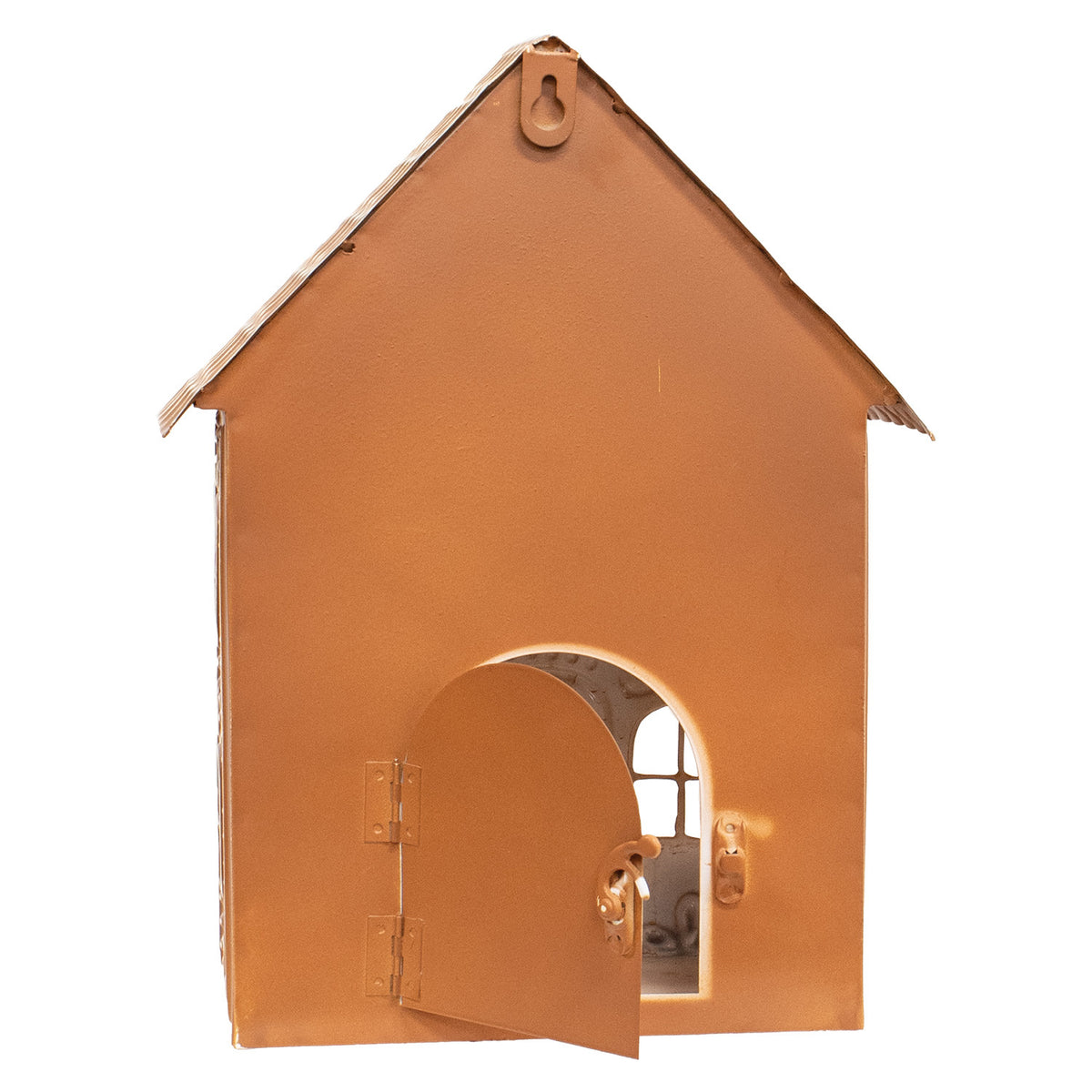 Gingerbread House Large 12" Metal Luminary - Christmas Village Holiday Decor