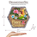 Fairy Kisses and Flowers Garden Colorful, Whimsical Stepping Stone, 9.5"
