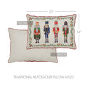Classic Traditional Nutcracker Cream Christmas Holiday Throw Pillow 14" x20"