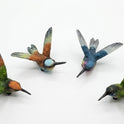 Flying Hummingbird Miniature Resin Colorful Figurines, Set of 4